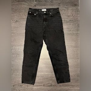 Mango mom jeans, ankle length, black jeans